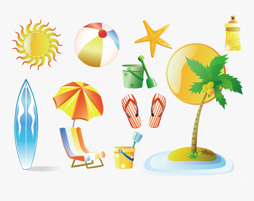 Transparent Summer Beach Clipart, HD Png Download, Free Download