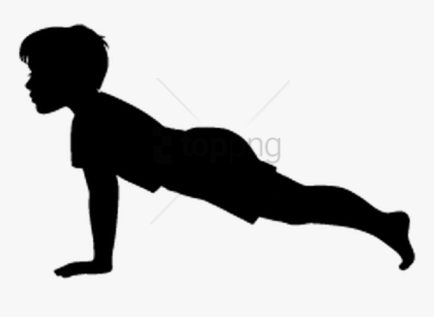 Free Png Download Kids Fitness Silhouette Png Images - Silhouette Kids Yoga Clipart, Transparent Png, Free Download