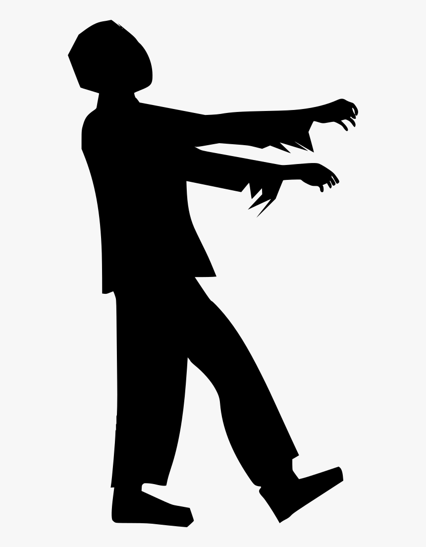 Zombie Silhouette Clipart , Png Download - Zombie Silhouette, Transparent Png, Free Download