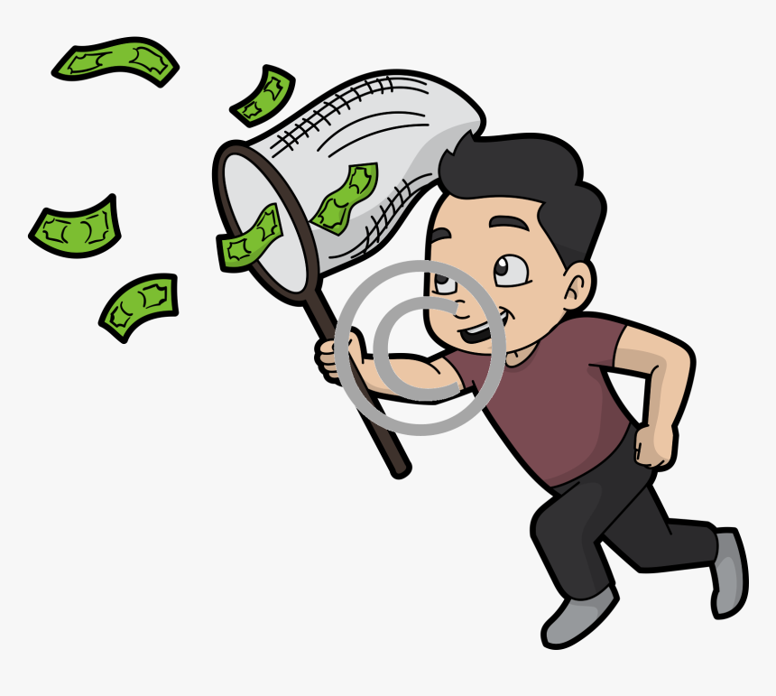 Guy Throwing Money Cartoon, HD Png Download, Free Download