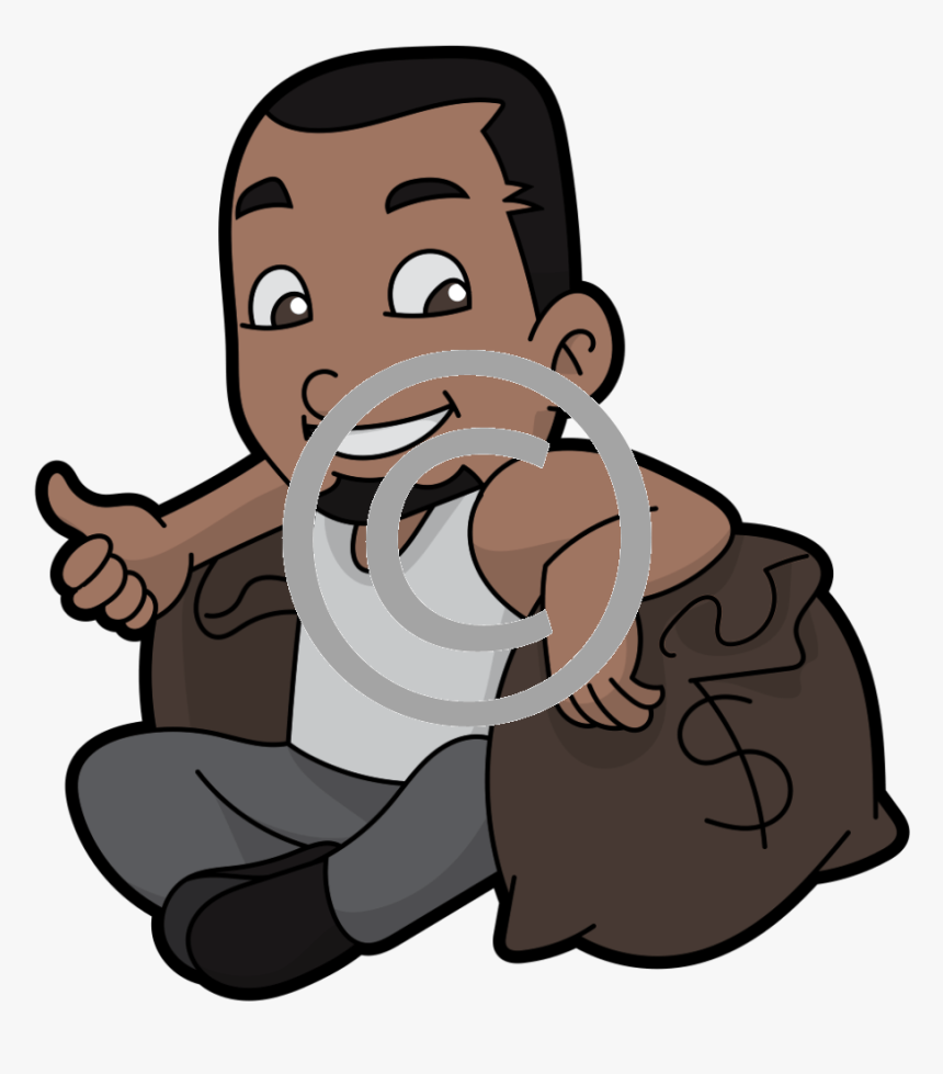 Cartoon Black Guy Png, Transparent Png, Free Download