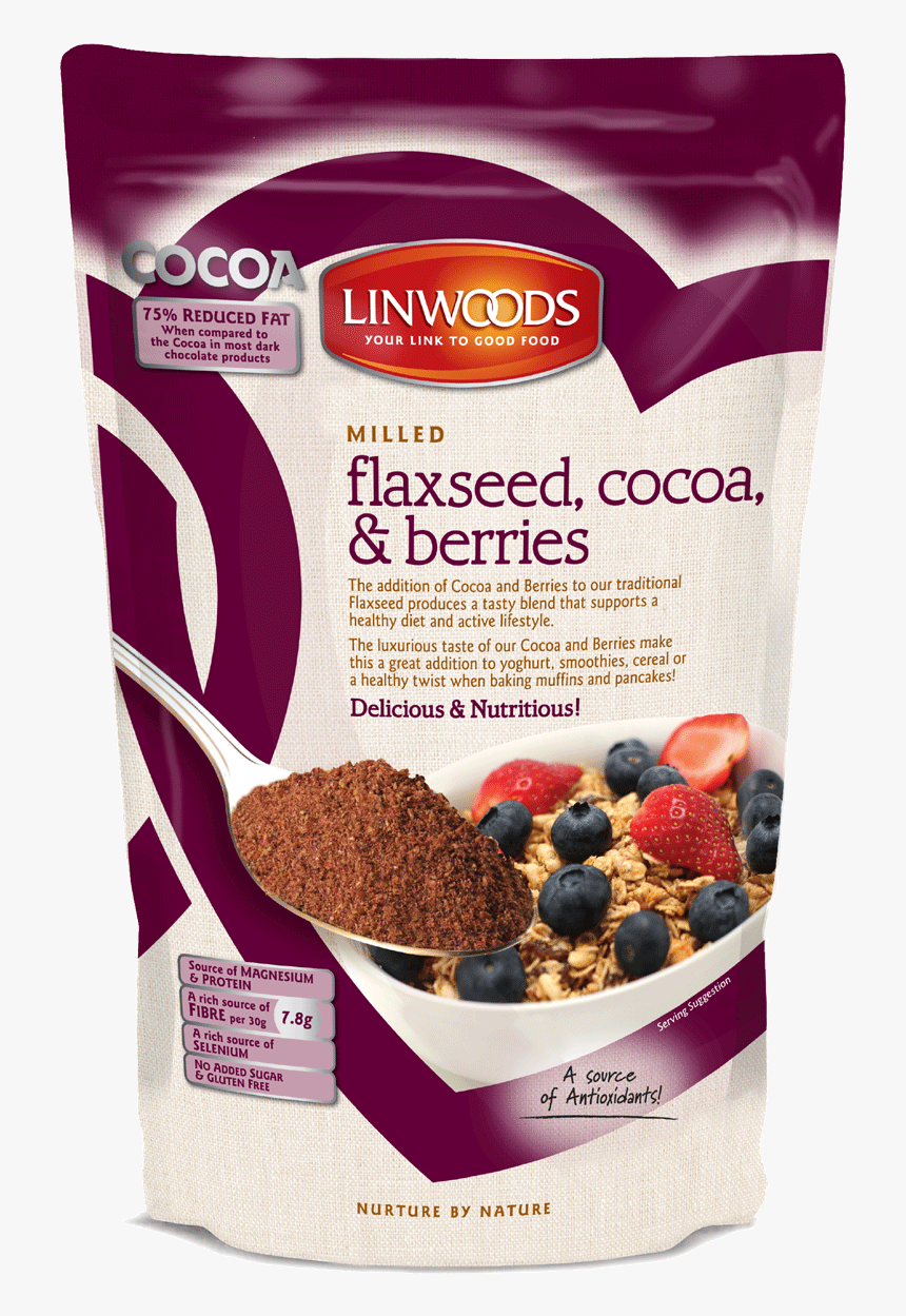 Milled Flaxseed Cocoa & Berries - Semi Di Chia Macinati, HD Png Download, Free Download