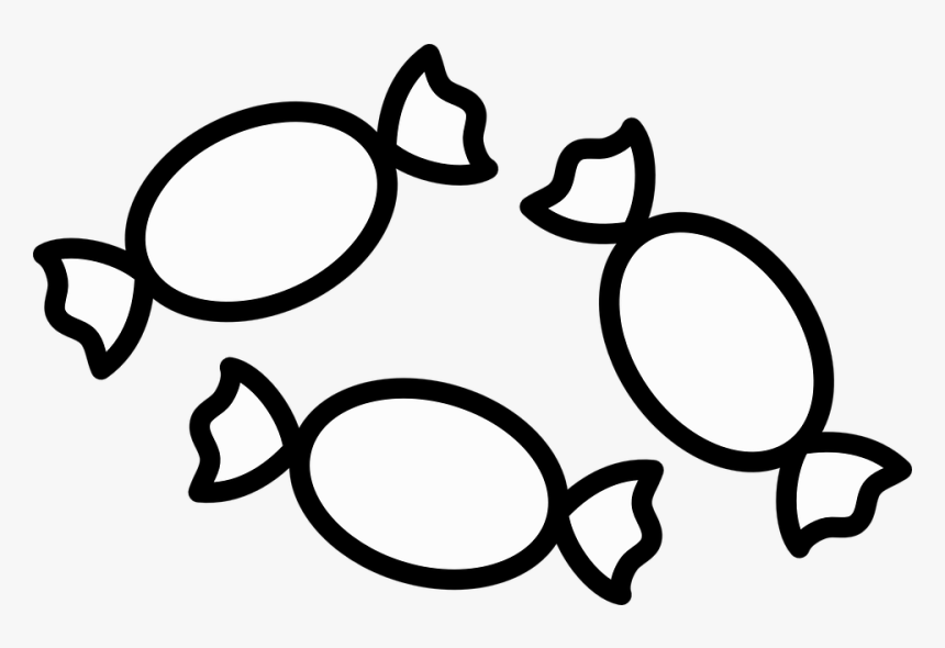 Png Black And White Candy - Black And White Sweets Clipart, Transparent Png, Free Download