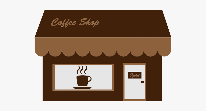 Coffee Shop Storefront Vector Image - Coffee Shop Animated Cafe, HD Png Download, Free Download