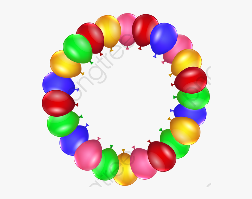 Colorful Circle Round Clipart - Round Birthday Frame Png, Transparent Png, Free Download