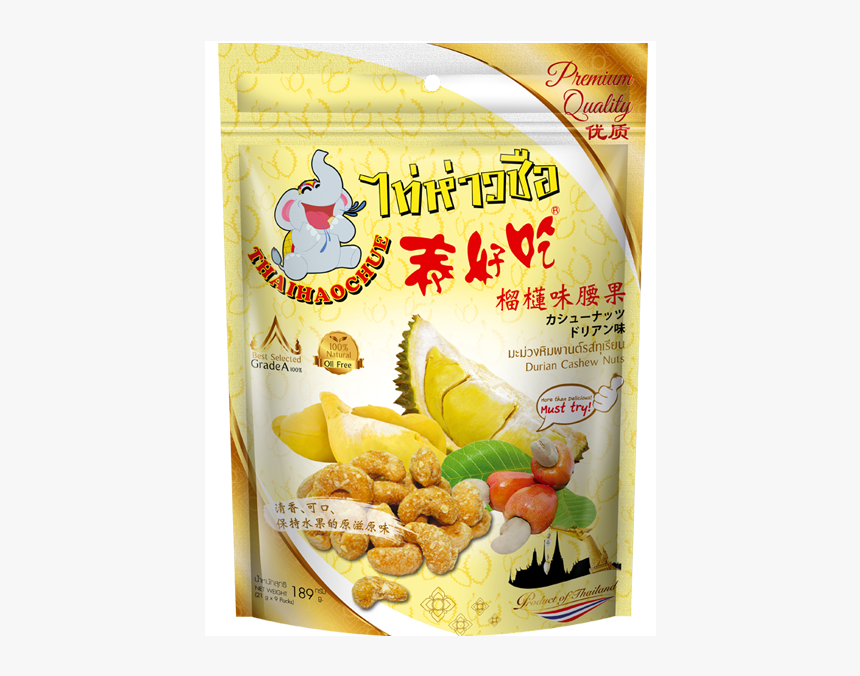 Durian Cashew Nuts 189g - 泰 好 吃 椰 汁 腰果, HD Png Download, Free Download