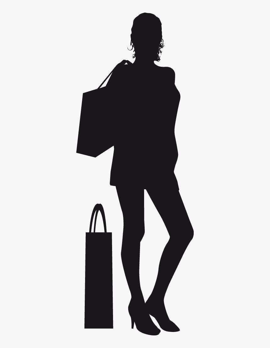 Shopping Silhouette Png - Sombra De Mujeres De Compras, Transparent Png, Free Download