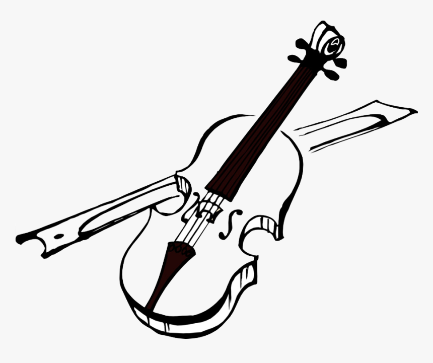 Violin Black And White Clip Art Violin Png Download - Violin Clip Art, Transparent Png, Free Download