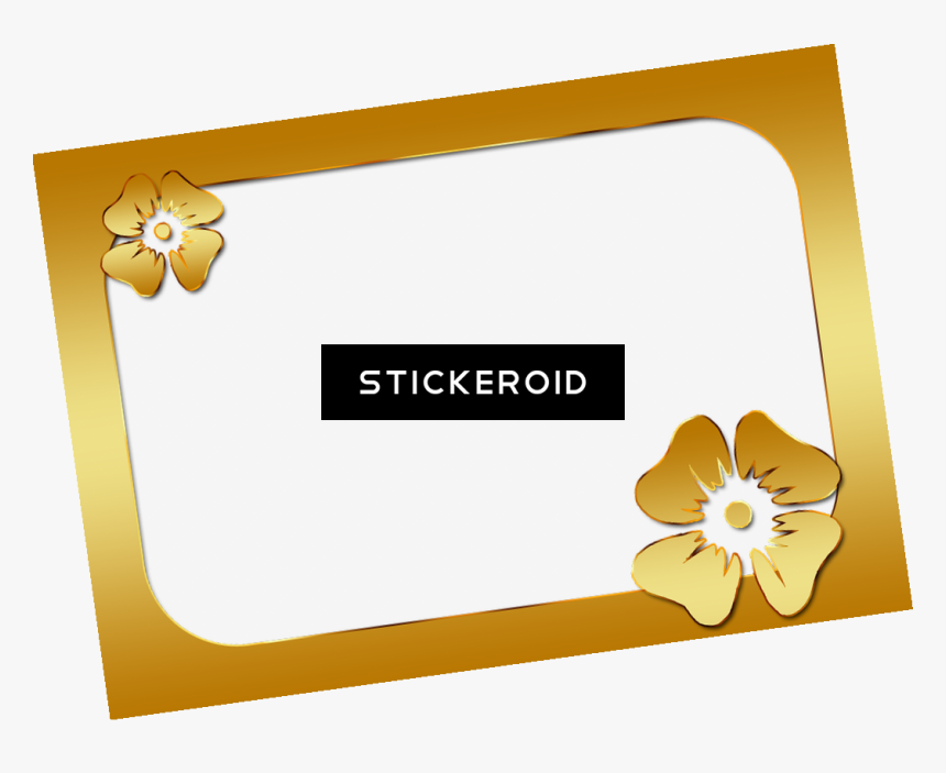 Gold Flower Frame Border Frames - Frames Flower Gold Png, Transparent Png, Free Download