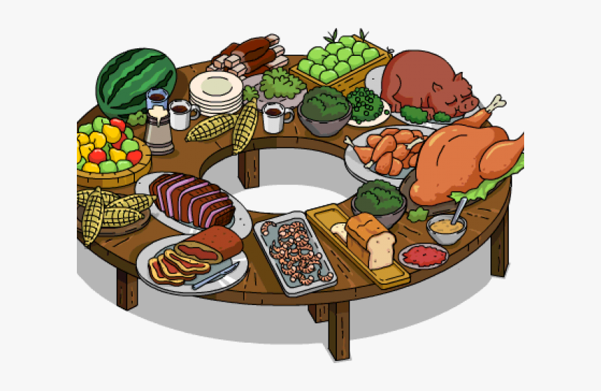 Buffet Table Cliparts - Buffet Clipart, HD Png Download, Free Download