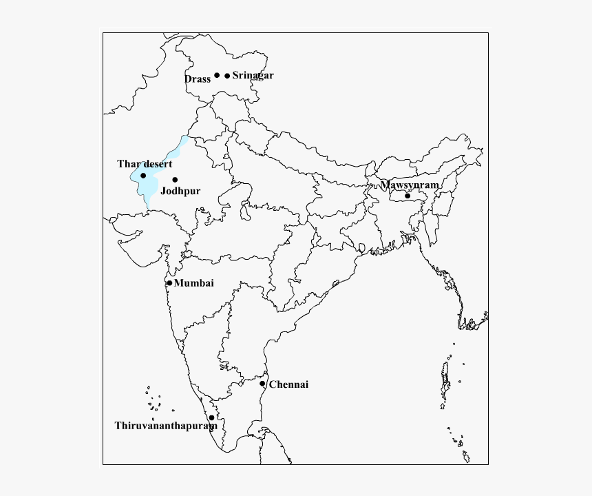 571 X 640 - Lakes In India Political Map, HD Png Download, Free Download