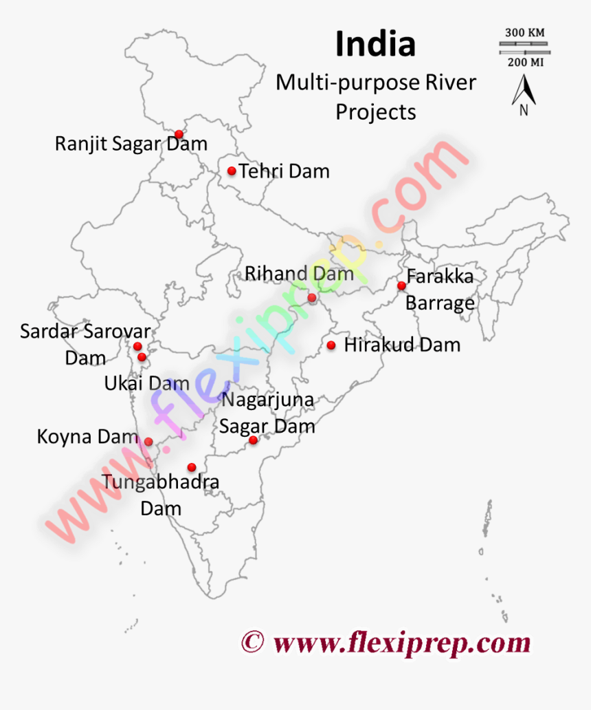 Hirakud Dam On Political Map Of India Image Result For Dams In India Map Class - Dams In India Map, Hd Png  Download - Kindpng
