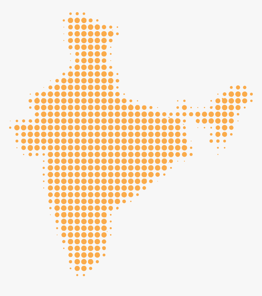 India-map - Round Pixel Vector, HD Png Download, Free Download