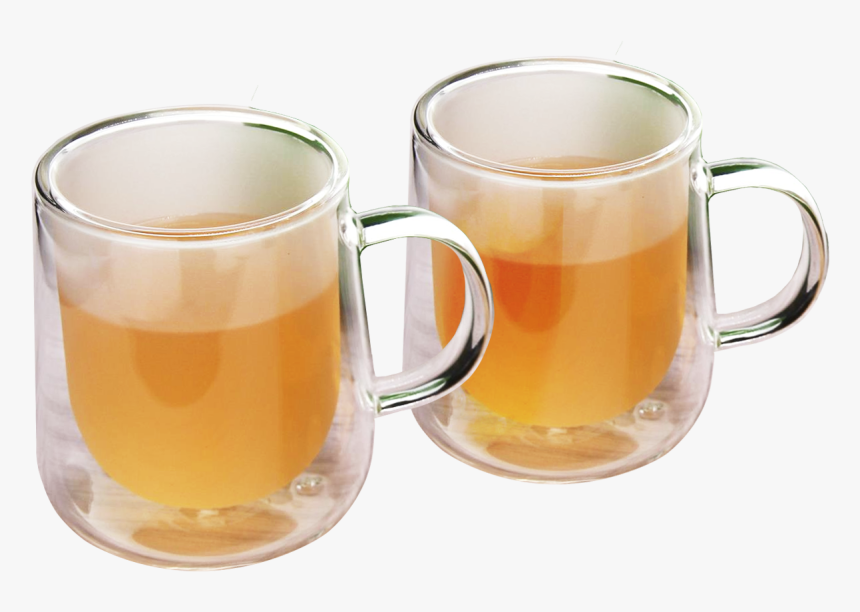 Etched Double Wall Coffee Or Tea Cups & Square Teapot - Wheat Beer, HD Png Download, Free Download