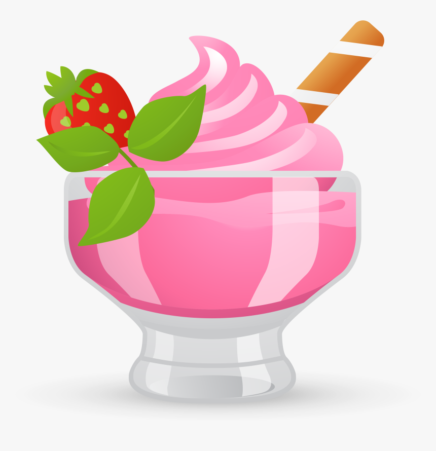 Ice Cream Bowl Vector Png Clipart , Png Download - Clipart Strawberry Ice Cream In A Bowl, Transparent Png, Free Download