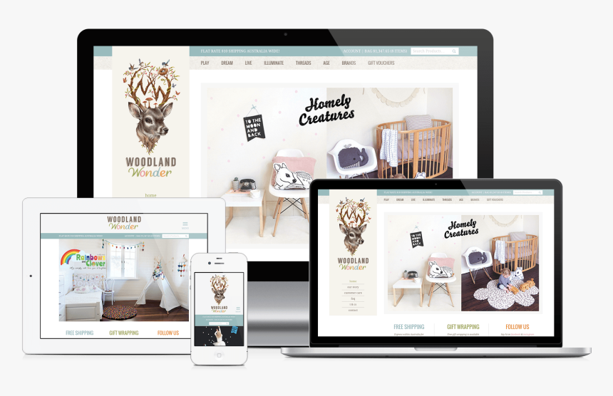 Custom Wordpress Ecommerce Website - Homely Creatures, HD Png Download, Free Download