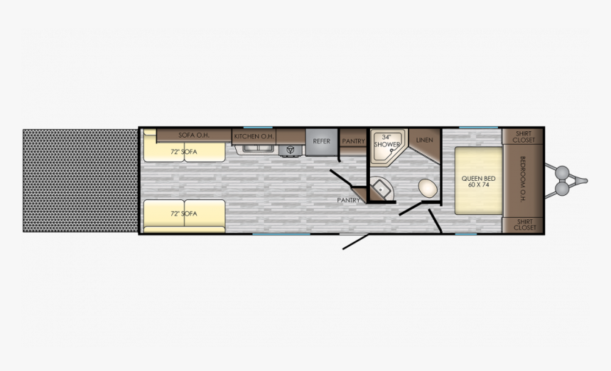 2019 Zinger Zr288rr Floor Plan Img - 19 Crossroads Zinger 248rr, HD Png Download, Free Download