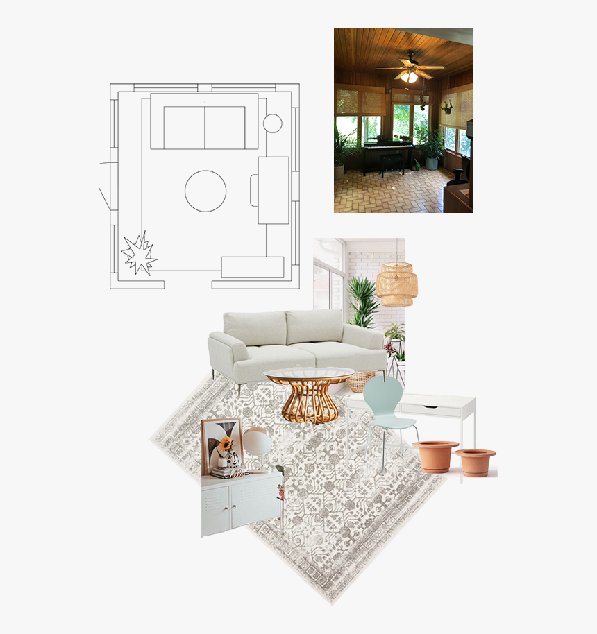 Sunroom Design Plan - Living Room, HD Png Download, Free Download