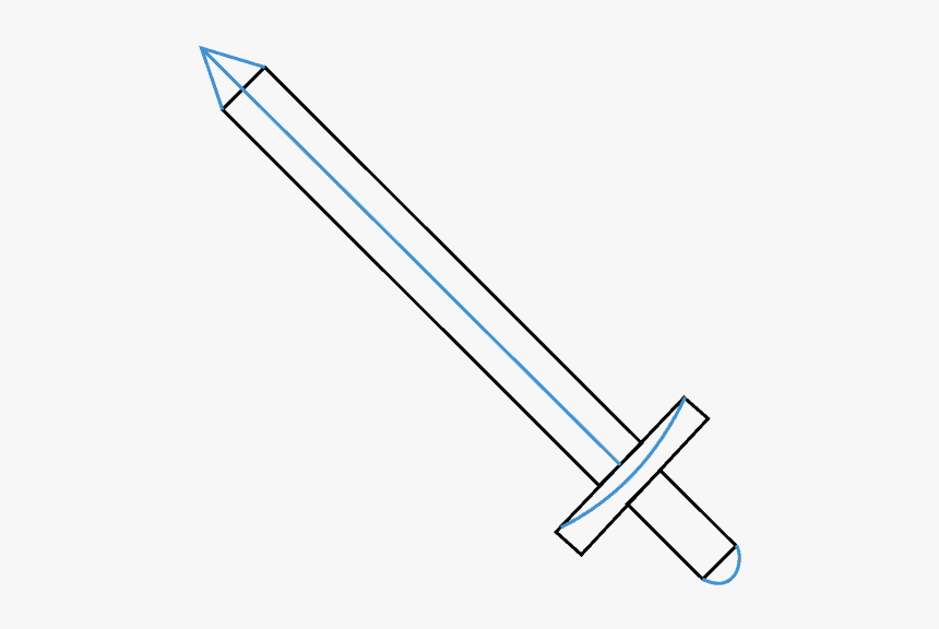 How To Draw Sword - Line Art, HD Png Download, Free Download