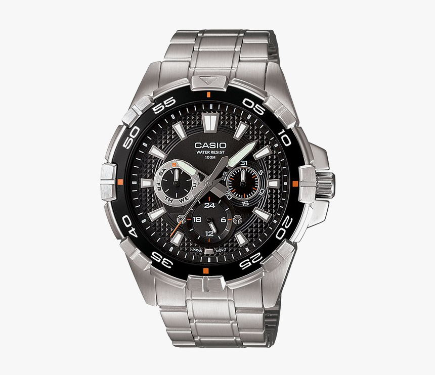 Watch Png Image Background - Silver Colour Casio Watch, Transparent Png, Free Download