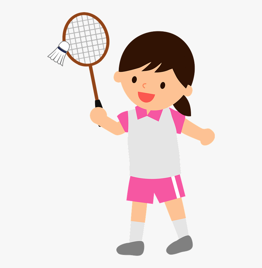 Badminton Sports Clipart - Girl Playing Badminton Clipart, HD Png Download, Free Download