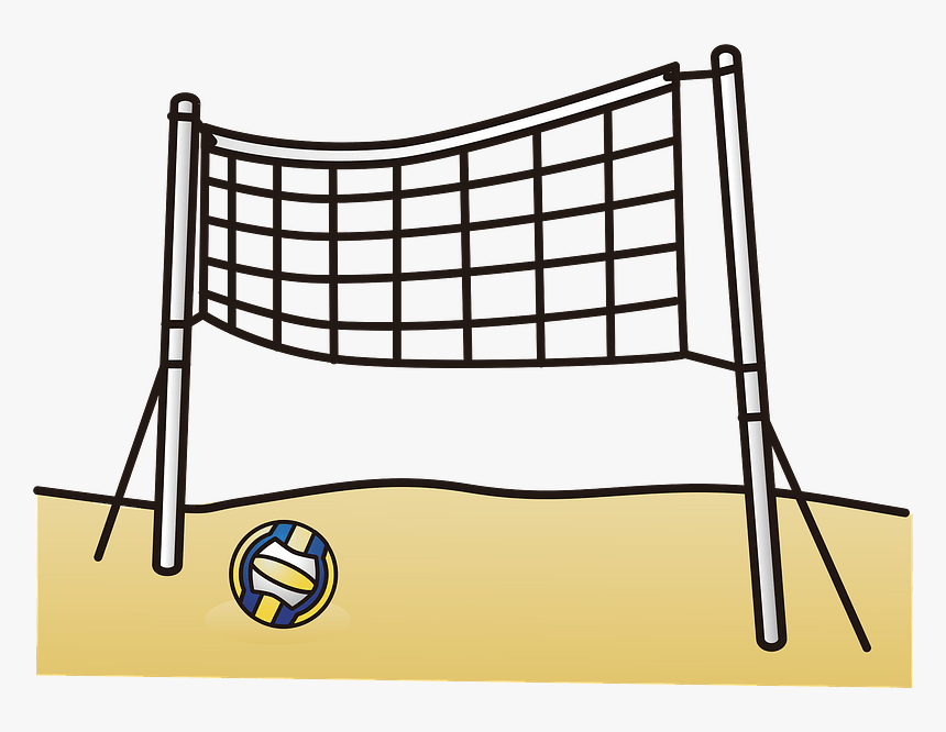 Beach Volleyball Sports Clipart - Net, HD Png Download, Free Download