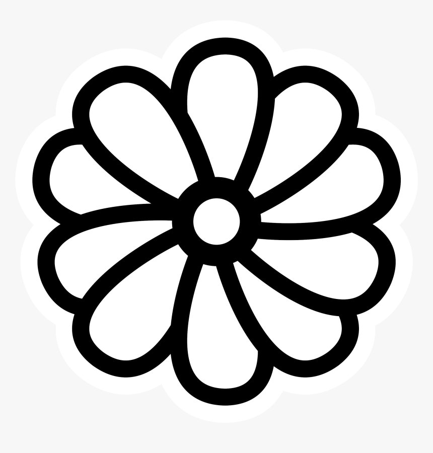 Mono Sim Clip Arts - Easy Colouring Pages Of Flower, HD Png Download, Free Download