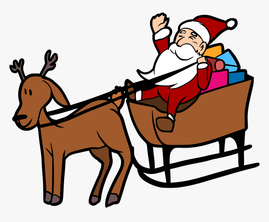 Santa On Slide, HD Png Download, Free Download