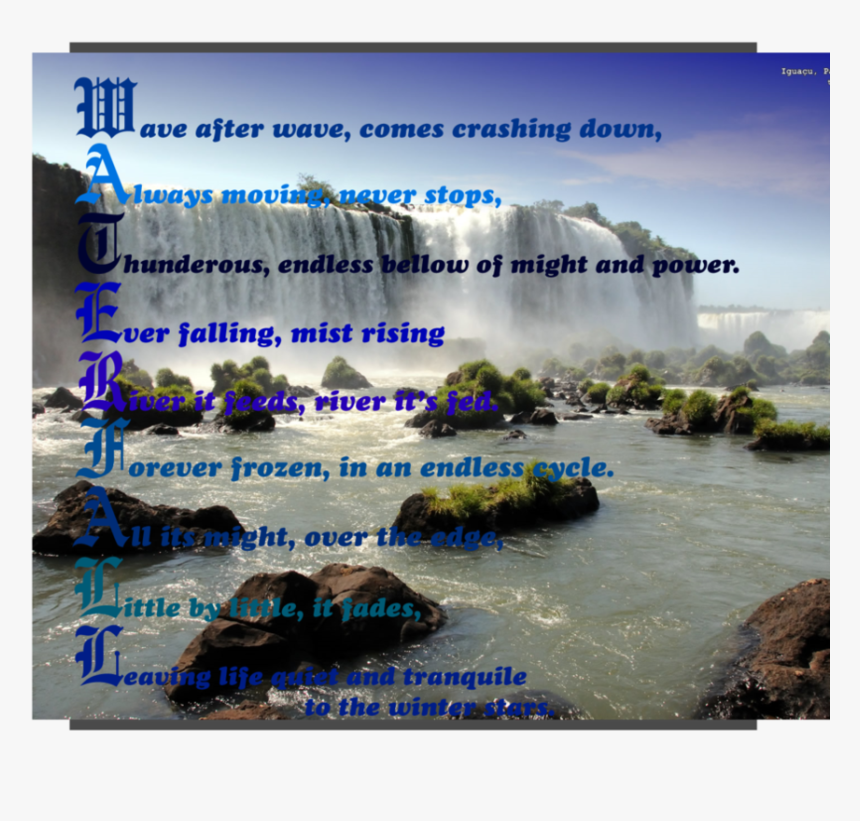 Quotes About Waterfalls - Iguaçu National Park, HD Png Download, Free Download