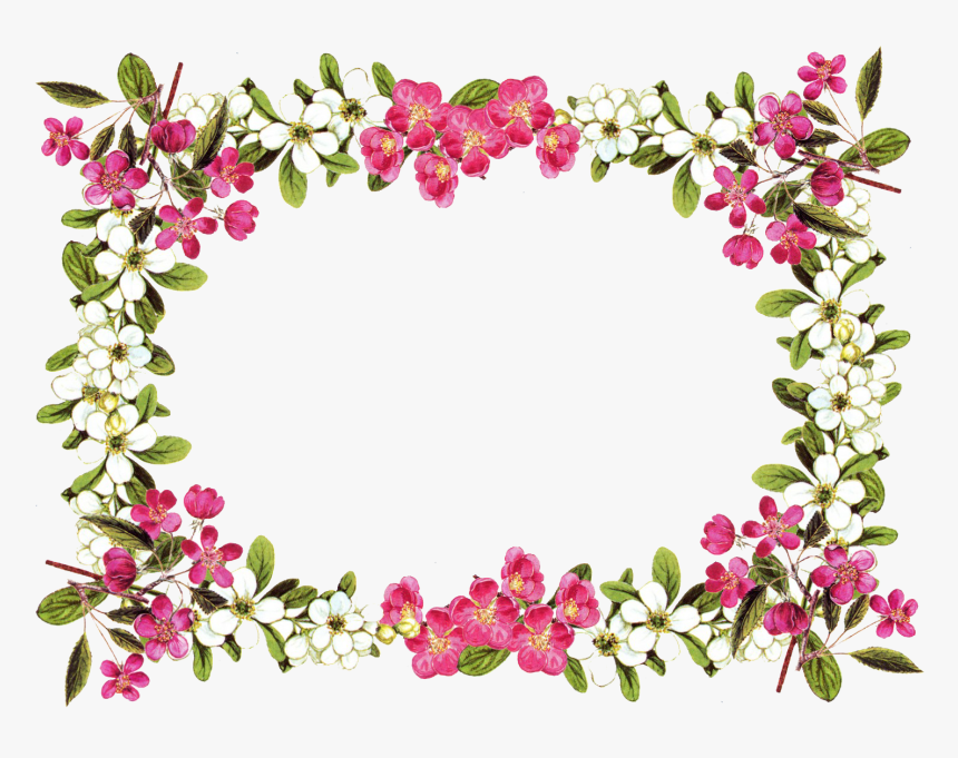 Flower Border Designs Png Photo - Transparent Background Flower Frame, Png Download, Free Download