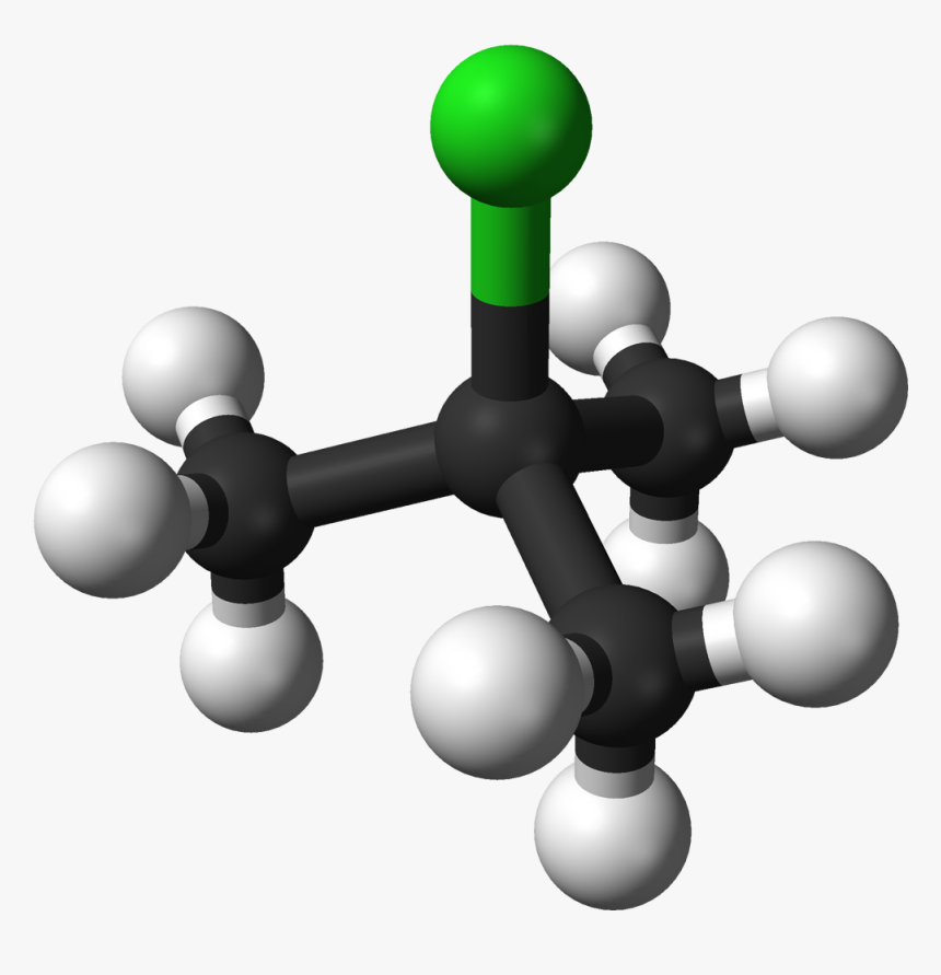 Tert Butyl Chloride 3d Balls - T Butyl Chloride 3d Structure, HD Png Download, Free Download