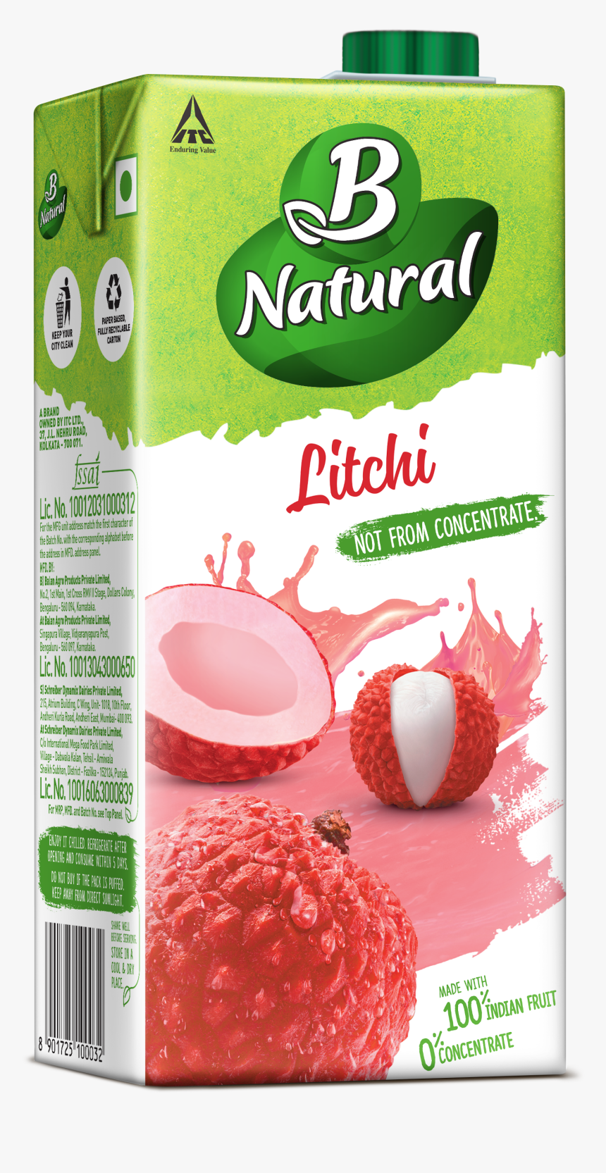 B Natural Litchi Drinks - B Natural Apple Juice, HD Png Download, Free Download