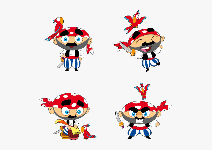 Pirate And Parrot - Clip Art, HD Png Download, Free Download