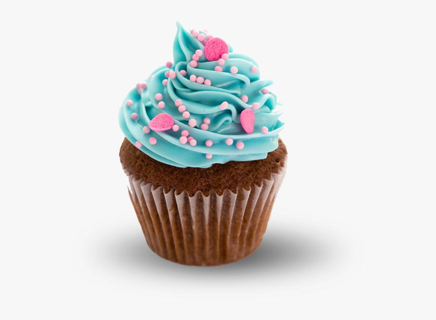 Bakery & Sweets - Chocolate Cupcake With Blue Topping, HD Png Download, Free Download
