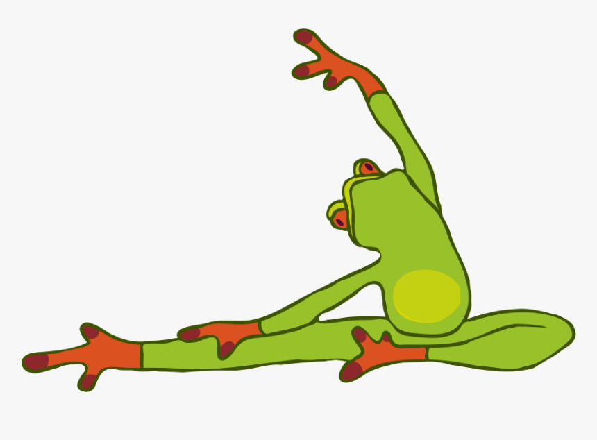 Frog Doing Yoga Clip Art, HD Png Download, Free Download