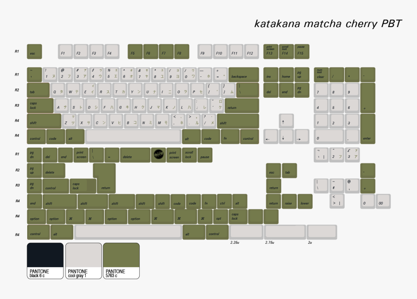 Katakana Cherry Pbt Sets - Katakana, HD Png Download, Free Download