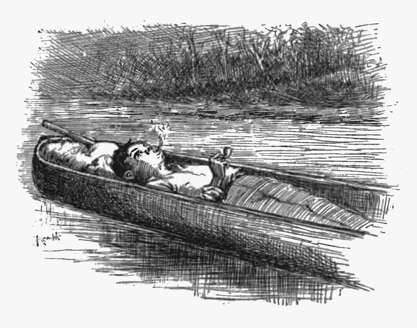 Adventures Of Huckleberry Finn 1885-p59 - Adventures Of Huckleberry Finn Canoe, HD Png Download, Free Download