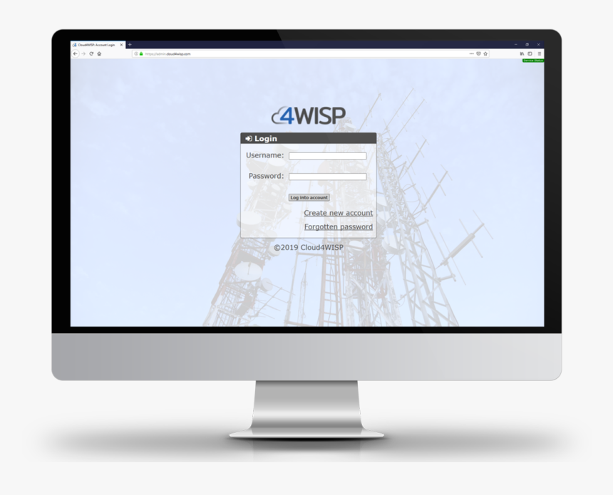 Cloud4wisp Login Page - Computer Monitor, HD Png Download, Free Download
