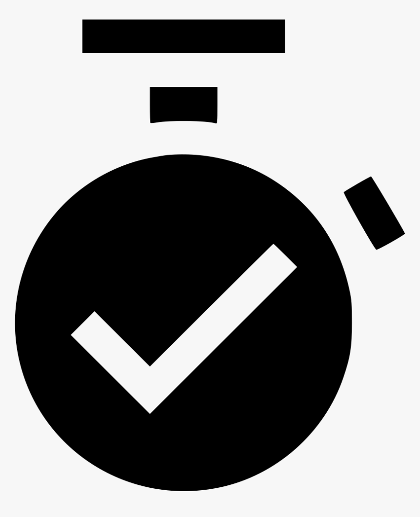 Time Management Strees Stopwatch Watch Tick - Circle Check Mark Png, Transparent Png, Free Download