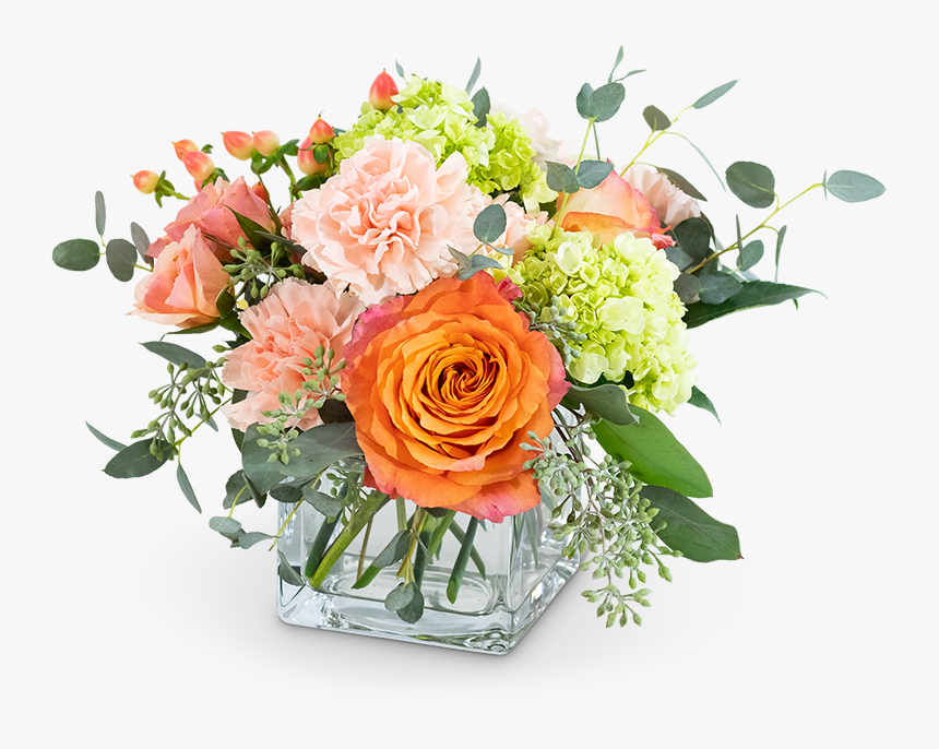 Peach & Orange Birthday Flower Centerpieces, HD Png Download, Free Download