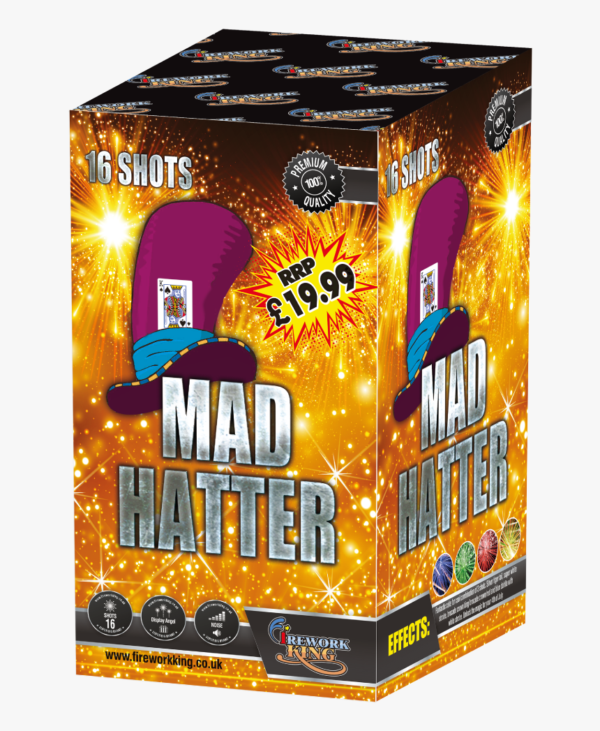 Mad Hatter 16 Shot Firework Cake - Punsch, HD Png Download, Free Download