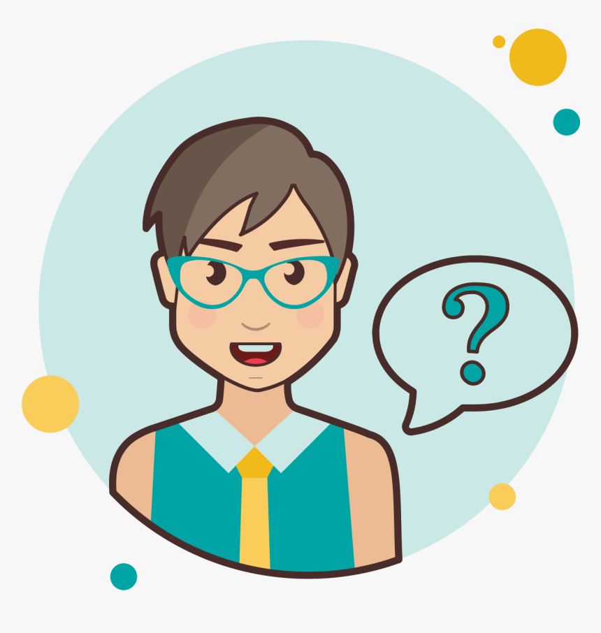 Short Hair Girl Question Mark Icon - Question Mark Png, Transparent Png, Free Download