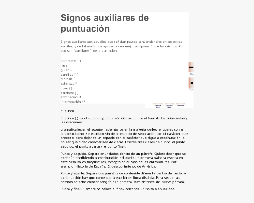 Signos De Puntuacion Auxiliares, HD Png Download, Free Download