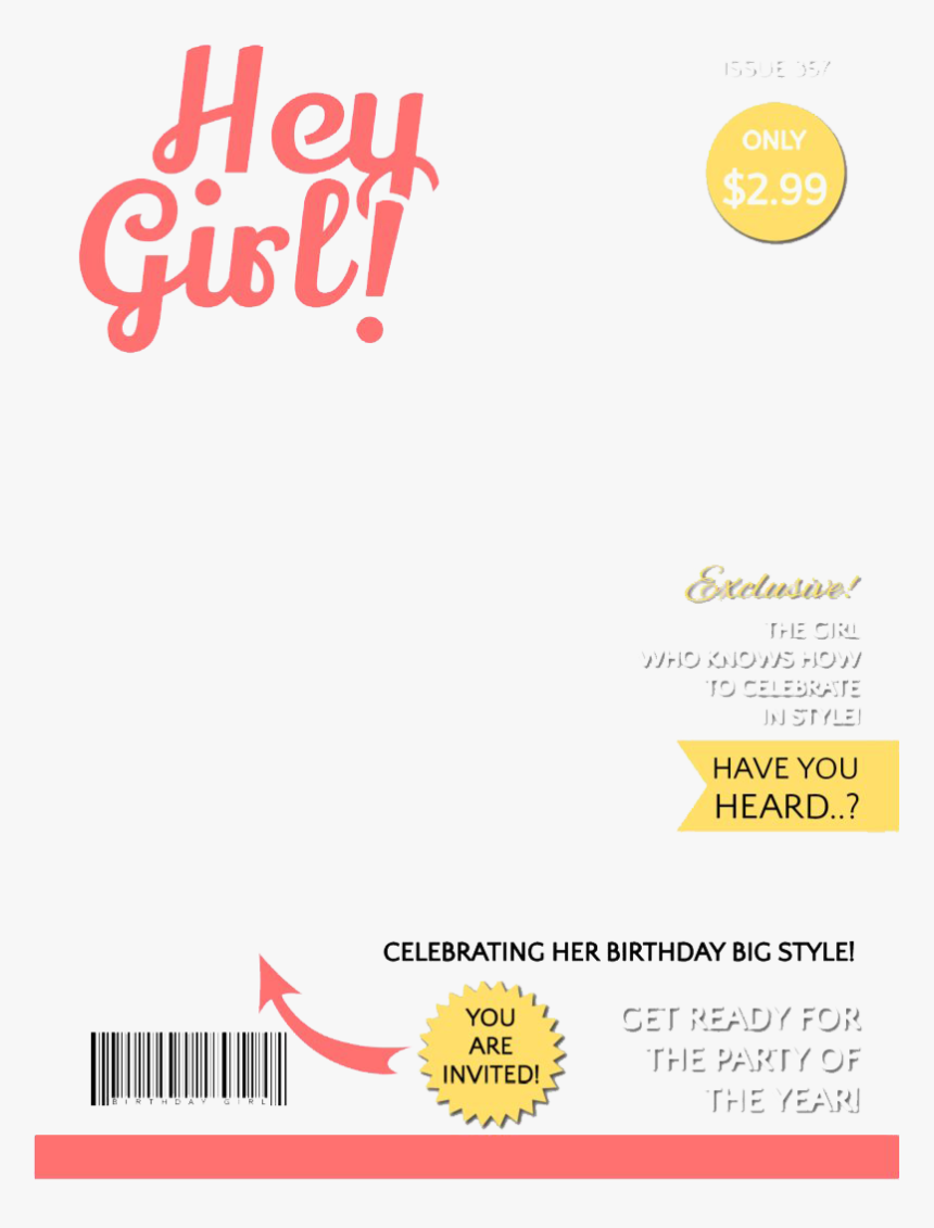 Magazine Cover Png Image - Cover Girl Magazine Template, Transparent Png, Free Download