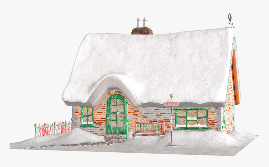 Christmas Clipart Santa"s Cottage - Santa Claus, HD Png Download, Free Download