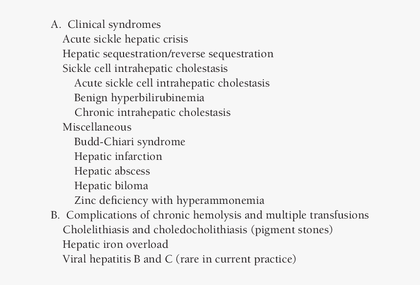 Hepatobiliary Complications Of Sickle Cell Disease, HD Png Download, Free Download