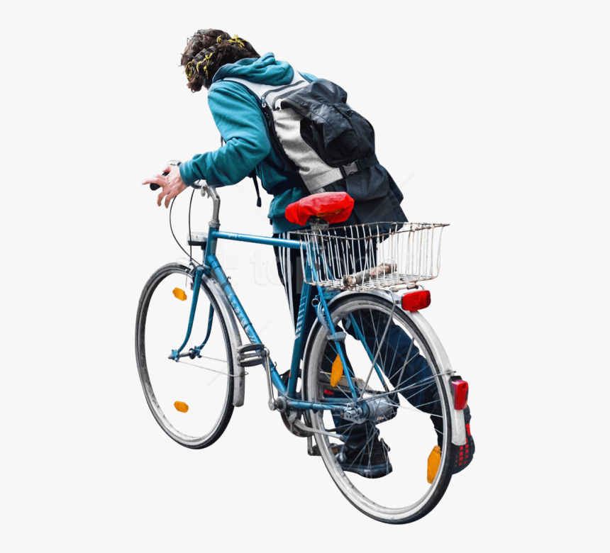 Free Png Walking With His Bike Png Images Transparent - People Walking With Bike, Png Download, Free Download