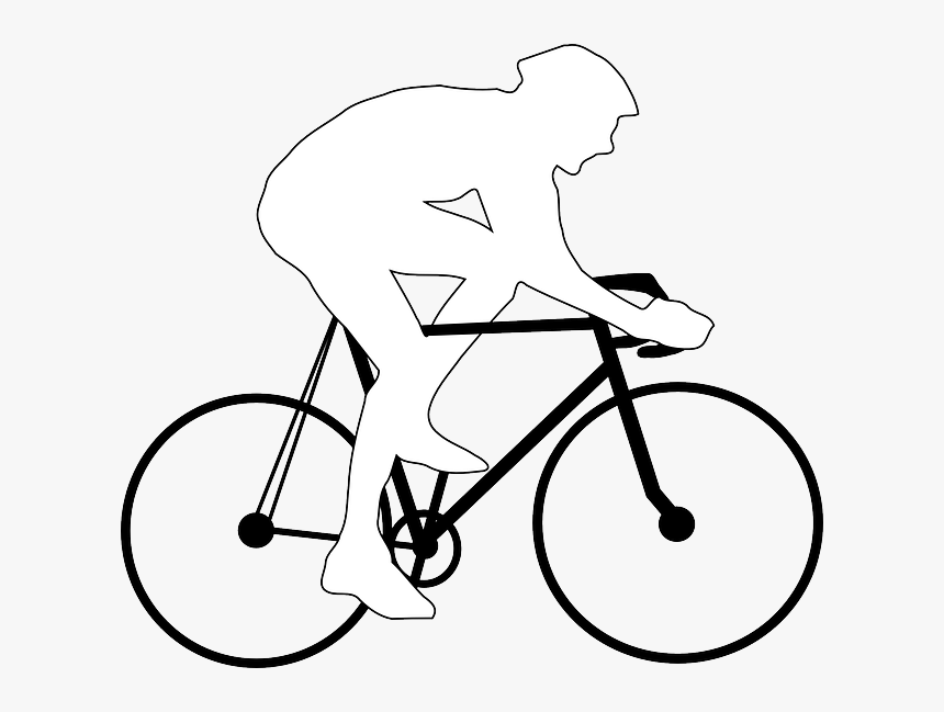 Free Pictures Racing Bicycle - Draw A Person On A Bike, HD Png Download, Free Download