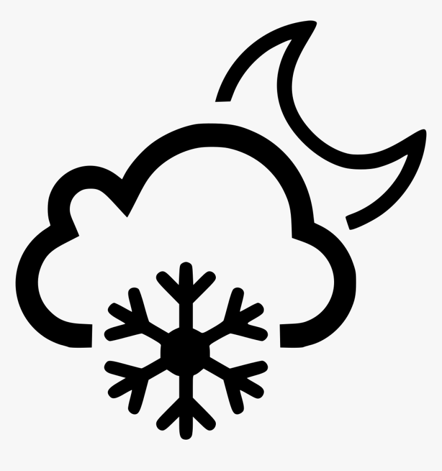 Cloud Frost Frosty Moon Night - Snow Icon Png, Transparent Png, Free Download