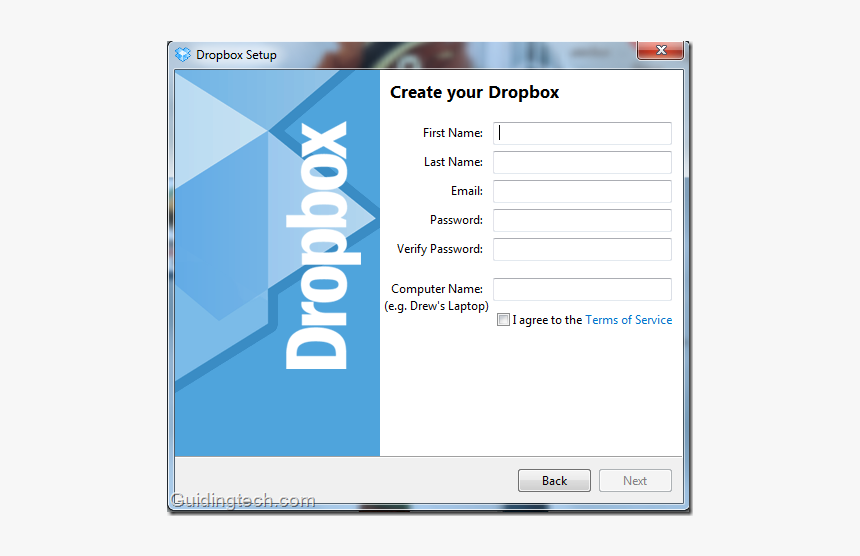 Dropbox Signup On Desktop - Install Dropbox, HD Png Download, Free Download